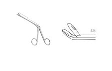 Щипці-конхотом Weil-Blakesley, назальні, загнуті, 45°,12см,4.5мм